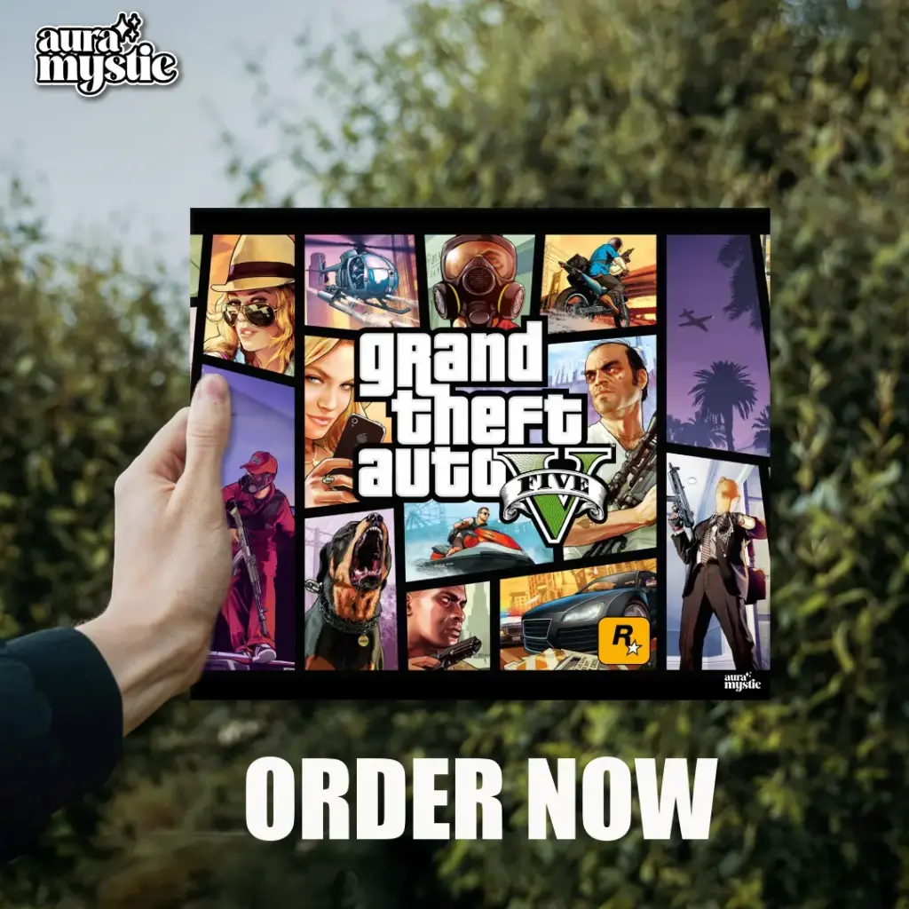 GTA V - Grand Theft Auto V | Glossy Metal Frame