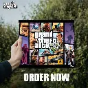 GTA V - Grand Theft Auto V | Glossy Metal Frame