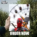 Deadpool | Glossy Metal Frame