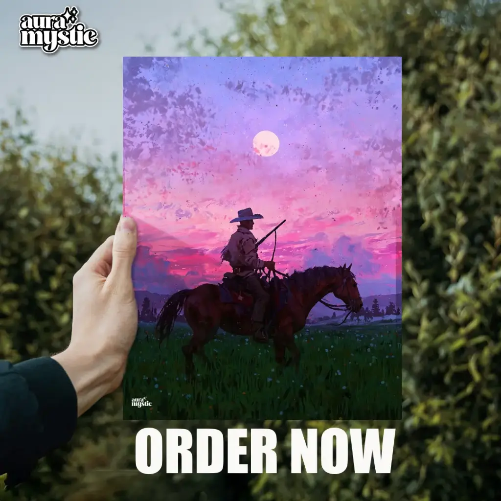 Red Dead Redemtion 2 Horse | Glossy Metal Frame