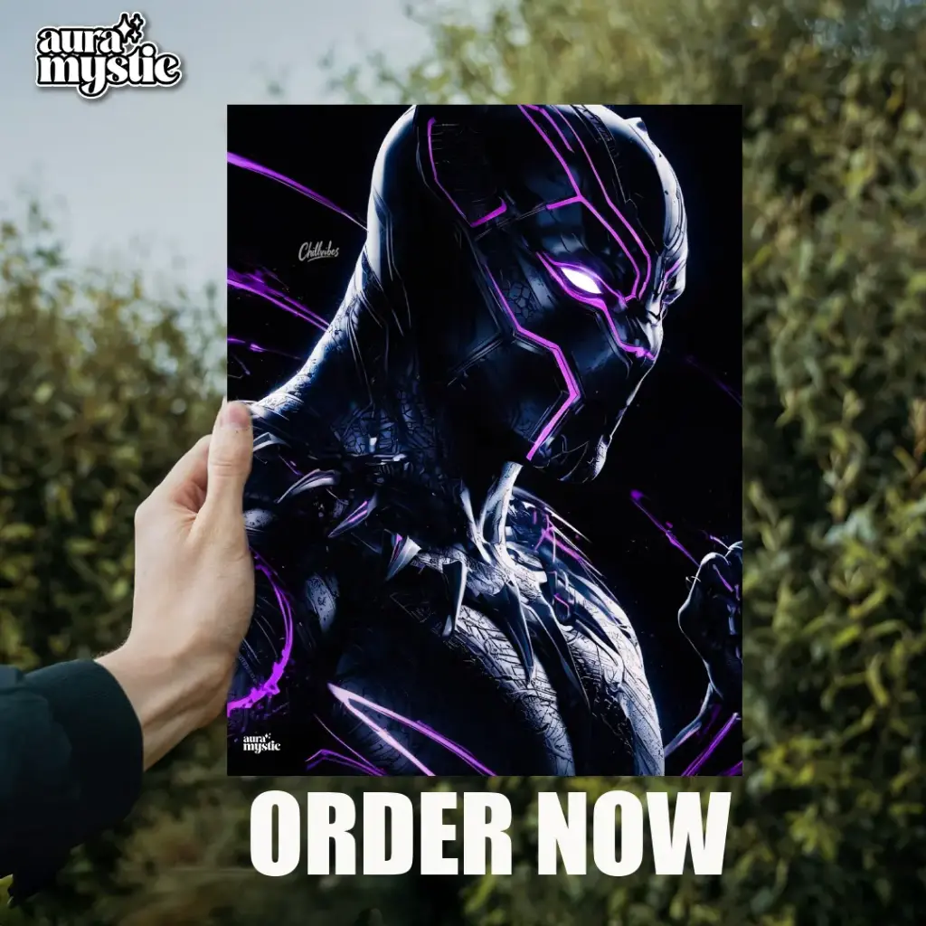 Black Panther | Glossy Metal Frame