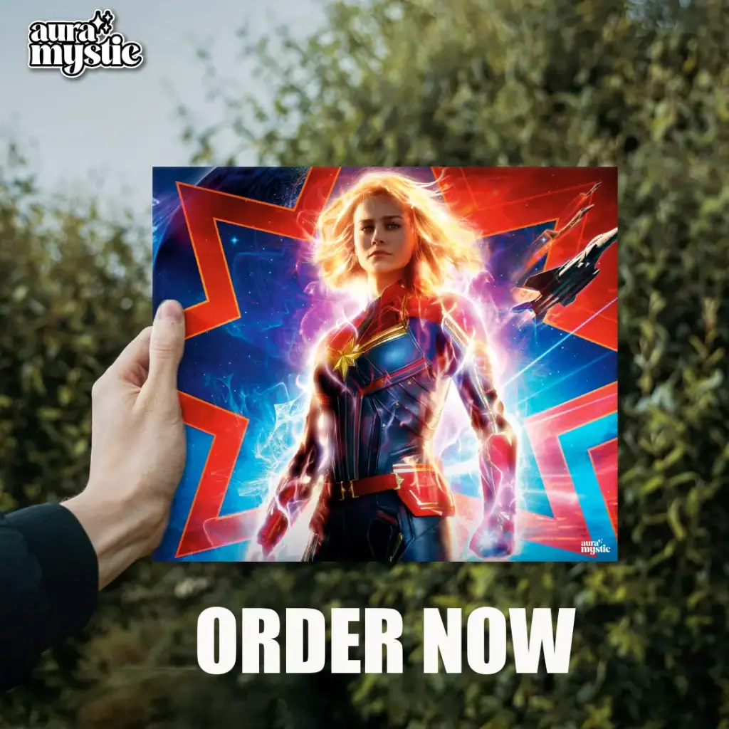 Captain Marvel | Glossy Metal Frame