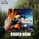 Naruto Sasuke Clash | Glossy Metal Frame